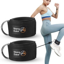 2Pcs Sport Enkelbandjes Fitness Enkel Ondersteuning Gewatteerde D-Ring Enkelboeien Voor Gym Workouts Kabel machines Been Oefeningen