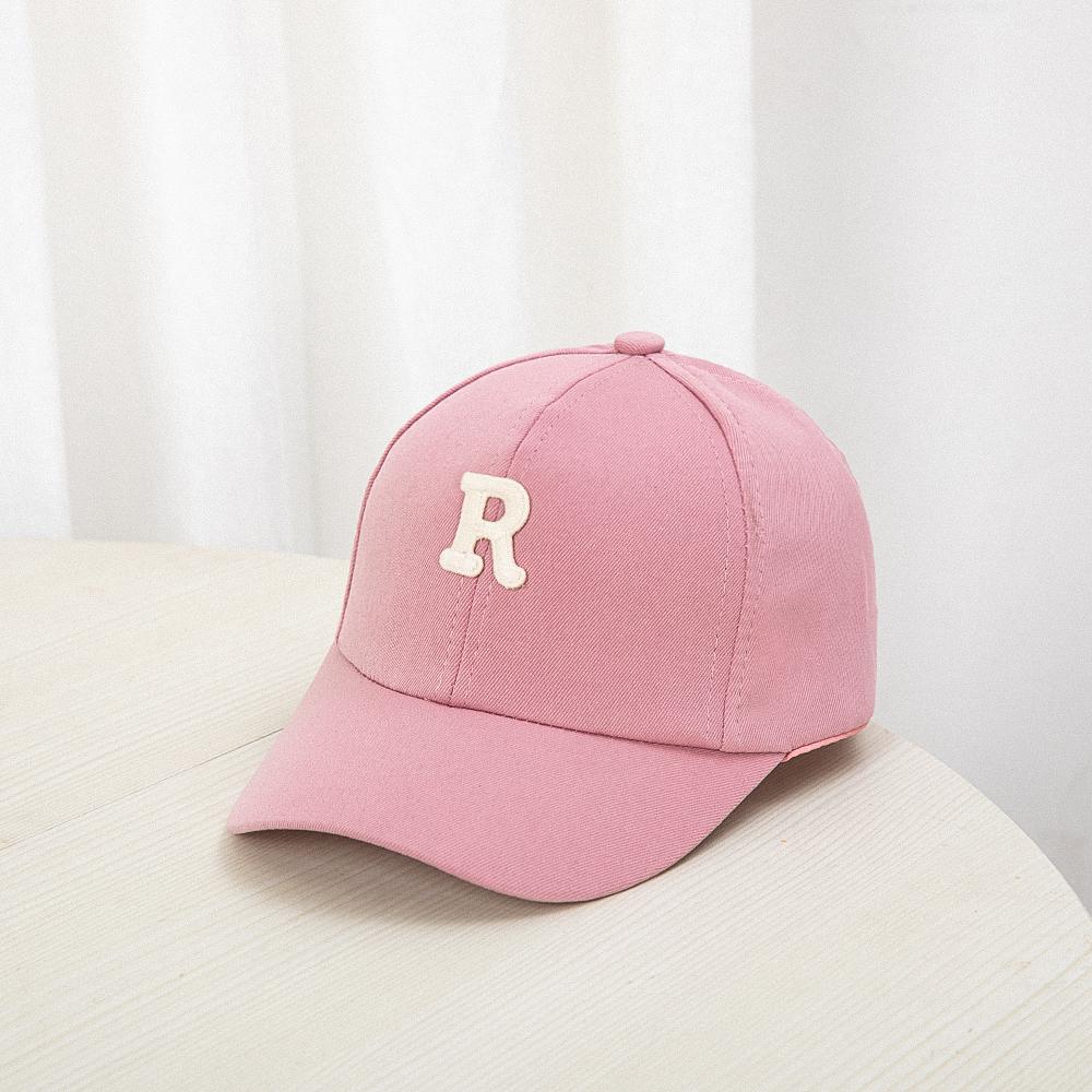 1pc crianças boné de beisebol para menina menino primavera verão bebê chapéu de sol clássico cor sólida criança pico bonés: Rosa