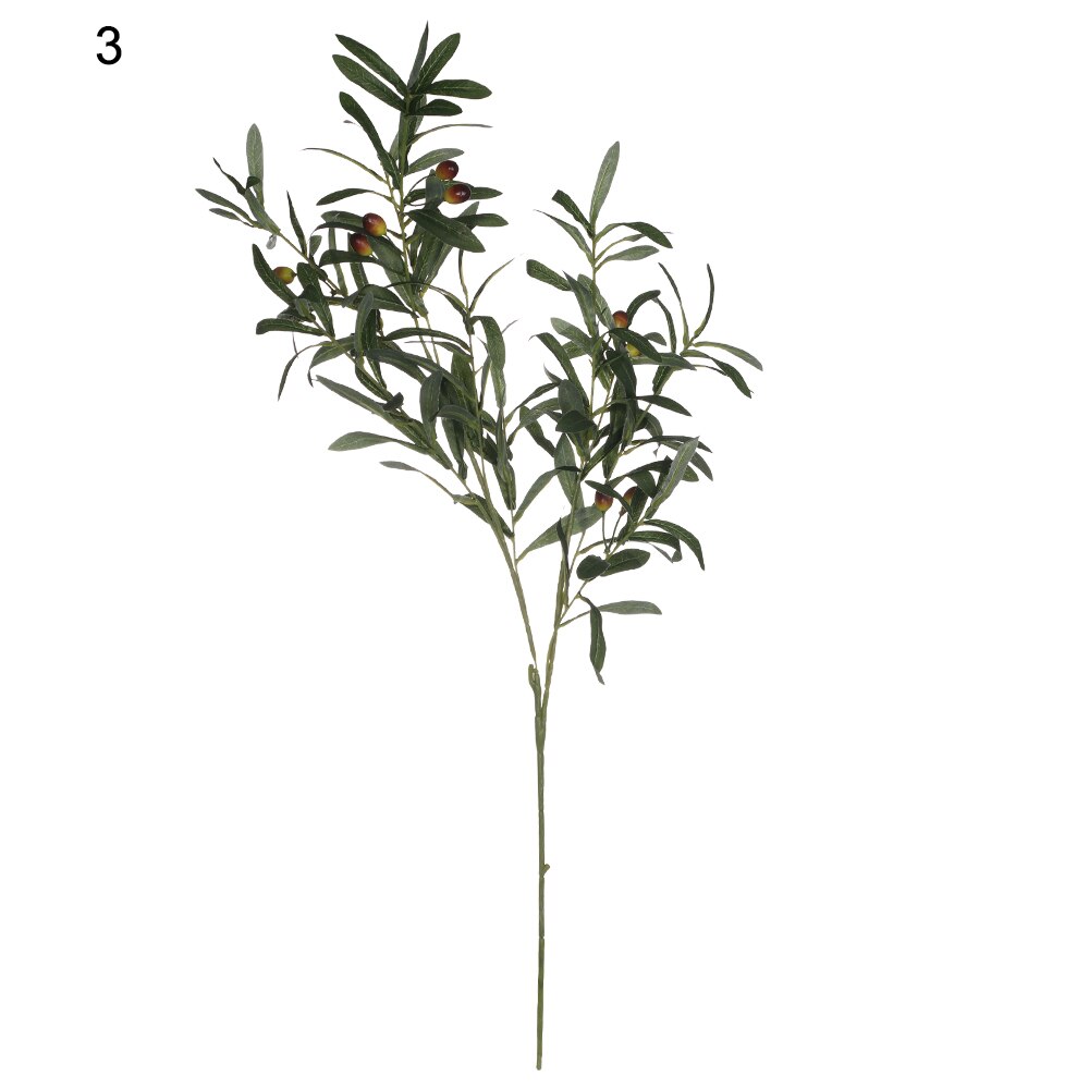 1pc 70cm folha de simulação de ramos de oliveira artificial com fruto de oliveira verde planta casa casamento ramo grinaldas decoração suprimentos: 70cm-03
