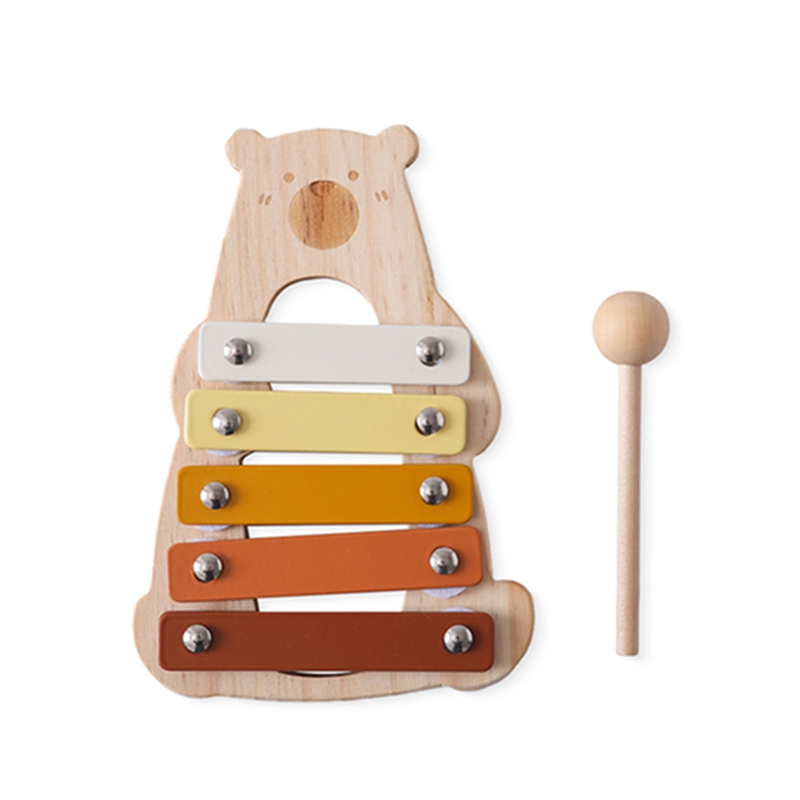 Baby Houten Muziekinstrumenten Speelgoed Voor Kleuters Montessori Speelgoed Kind Spel Interactief Muzikaal Speelgoed Educatief Speelgoed: Rood