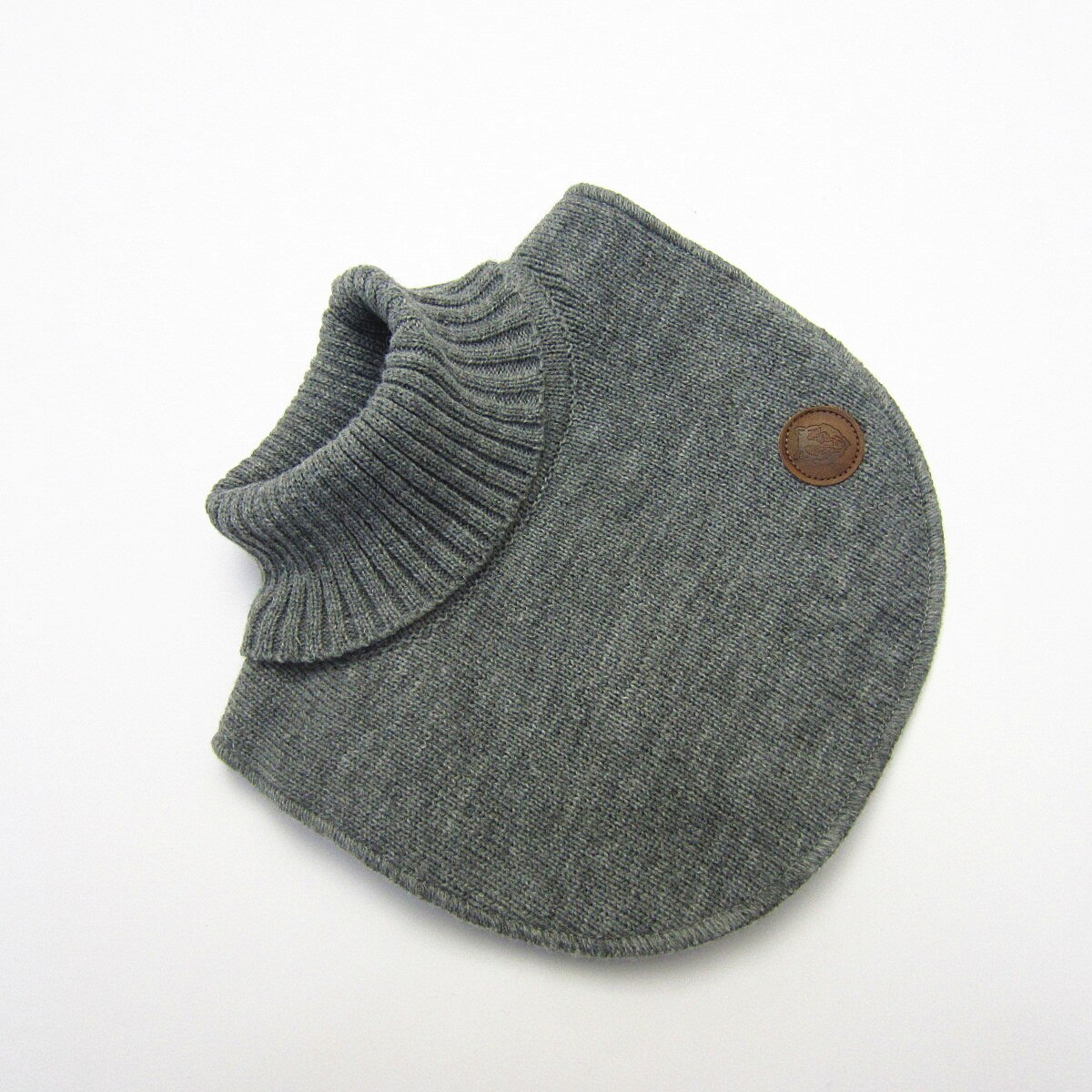 Écharpe en laine tricotée pour bébé, accessoires en coton pour fille et garçon, col pour enfant, SF010: grey wolf logo