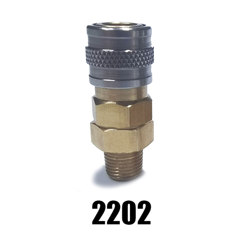Nuovo Air HPA Soft Magazine rubinetti adattatore valvola adattatore maschio Foster attacco a sgancio rapido Marui KJW/WE KSC/KWA (US): plum