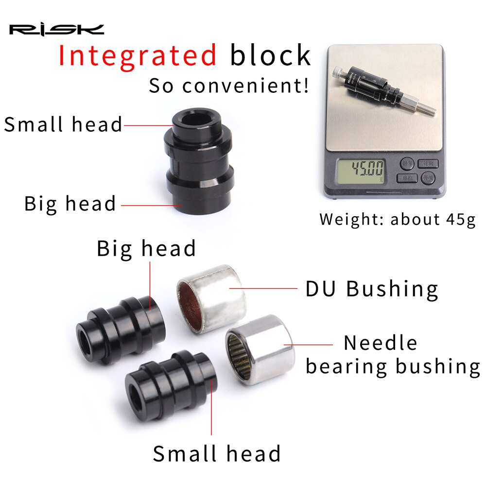 RISK RL218 Bike Bicycle Rear Shock Bushing Tool Press-in Removal Installation Air Shock Absorb Repair Tool
