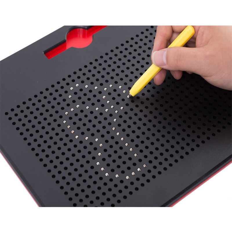 Magnetische Zeichnung Tablet Tragbare Rot Schwarz Magnetische Magnet Pad Zeichnung Bord Pädagogisches Spielzeug für Kinder