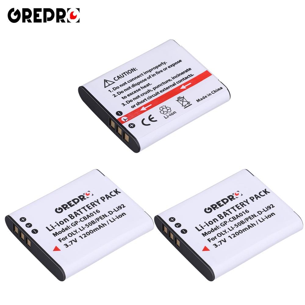 Batterie 3x D-Li92 Li-50B D Li92 Li50B + chargeur Li 50B pour OLYMPUS SP 810 800UZ u6010 u9010 SZ14 SZ16 D755 SZ30 SZ20, Li 70B 90B: 3x Battery