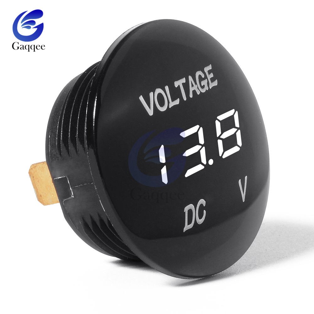 DC 5V-48V Car Motorcycle DC5V-48V LED Panel Digital Volt Voltage Meter Display Voltmeter 12V 24V 36V Waterproof DC5-48V