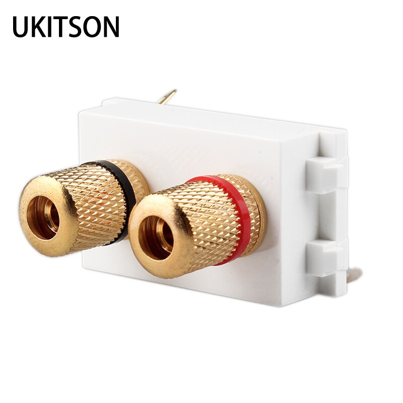 Gold Plated Binding Post Speaker Jack Plug Socket Slot Hifi Sound Connector For Wall Panel Outlet Audio Adapter