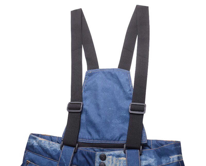 Jean Snowboard Broek Bretels Denim Ski Broek mannen Skate Sneeuw Board Waterdichte Thermische Broek Volwassen Pantalones