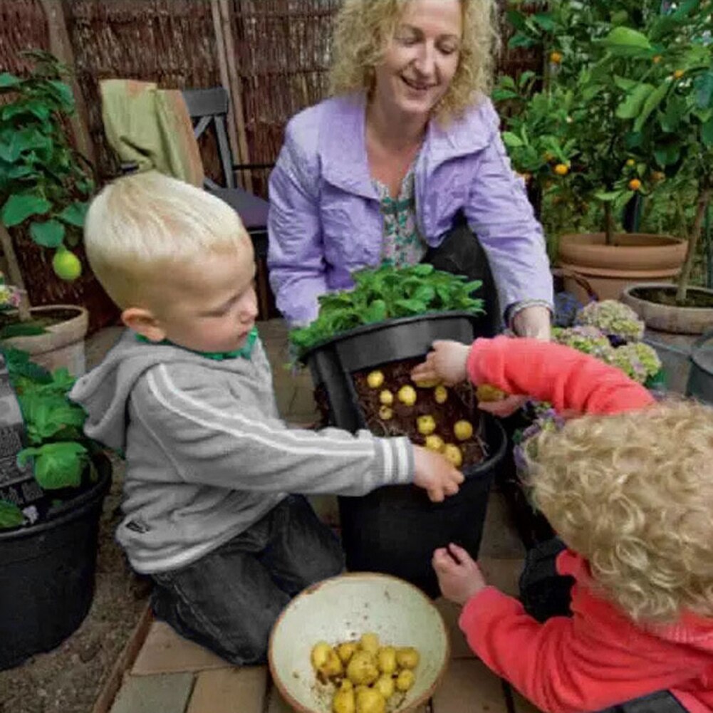 2 in 1 Nursery pot Plastic Garden Planter Pot Vegetables Potato Carrot Tomato Growing Container