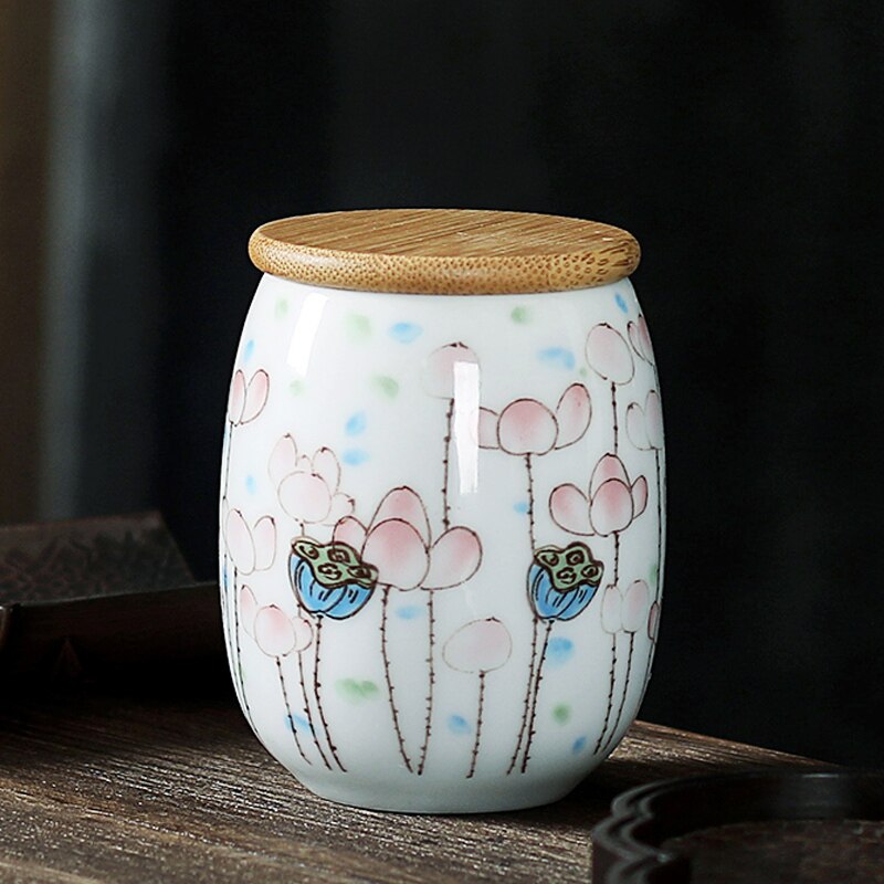JIA-GUI LUO Ceramic Tea Caddies Tea Bag Storage Box Tea Tins Tea Container Coffee Container Tea Box Tea Storage D008: 11
