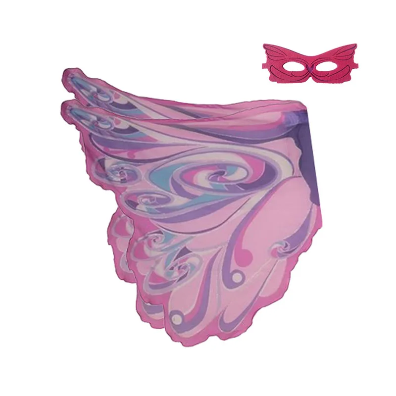 Butterfly Wings Fairy Cosplay Costume Chiffon Wing Kids Girls Blue Pink: Pink