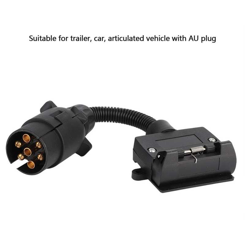 Auto alternador placa alternador EU 7 vías a AU 7 vías plano hoja remolque enchufe adaptador conector camión