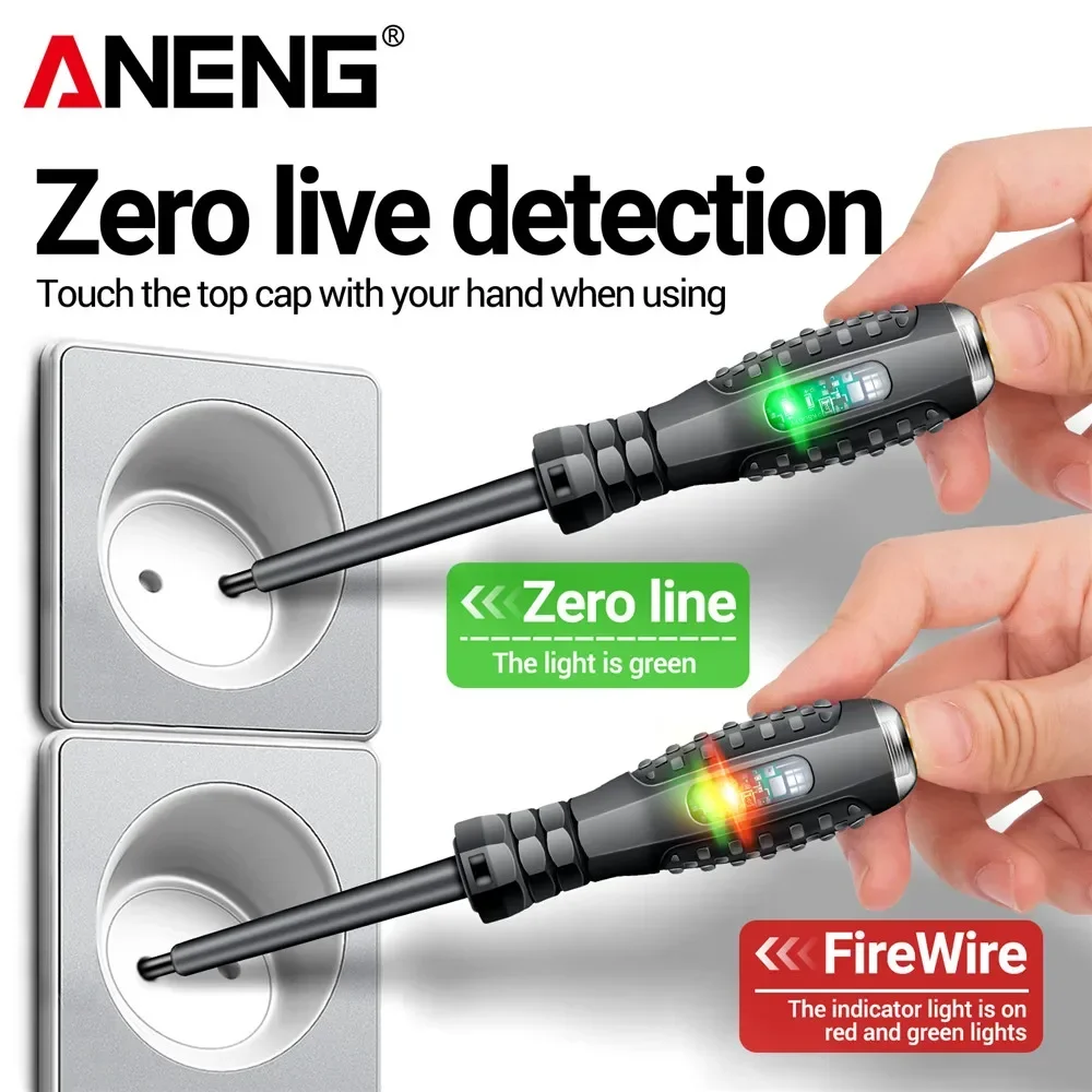 Caneta testadora elétrica ANENG B05 com indicador de tensão, caneta testadora com fenda + Phillips, chave de fenda multifuncional, ferramentas para eletricista