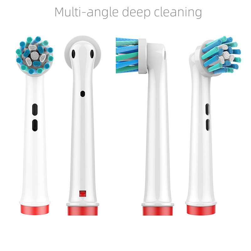 4Stck Dupont Borsten Elektrische Zahnbürste Köpfe Zähne Aufhellen/Tägliche Reinigung/Präzision Reinigung/Weiche Pflege Zähne funktion Für Oral B: Elfenbein