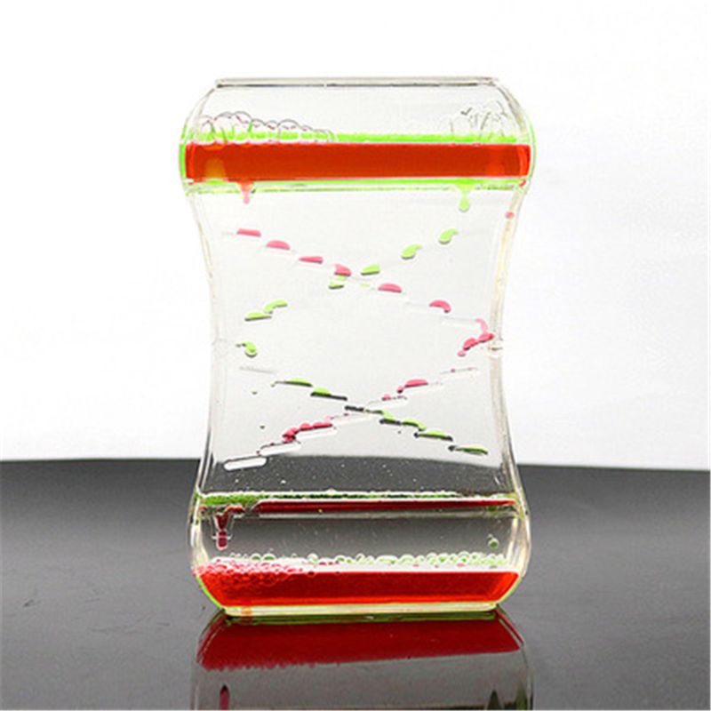 Anti Stress Fidget Toy Two-color Oil Ladder Liquid Water Sensory Calming Motion Timer Antistress Relieve Anxiety Toy