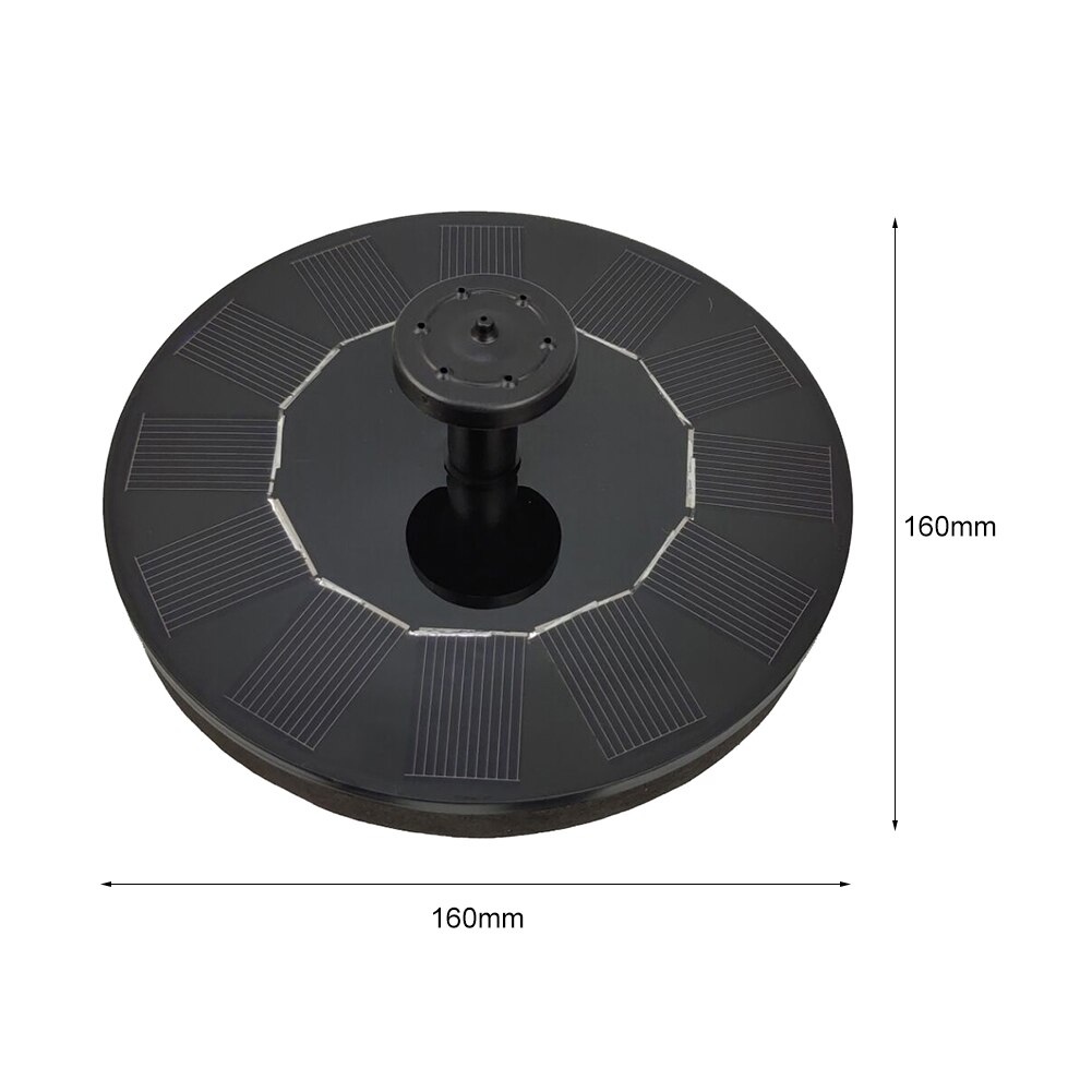Mini Solar Water Fountain Pool Pond Waterfall Fountain Garden Decoration Outdoor Bird Bath Solar Powered Fountain Floating Water: 16cm