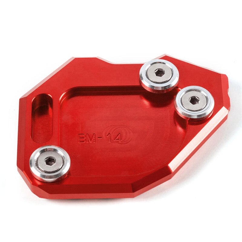 Kickstand Extension Plate Foot Side Stand Enlarge Pad Support Plate For BMW F800GS F800 GS F 800 GS: Red