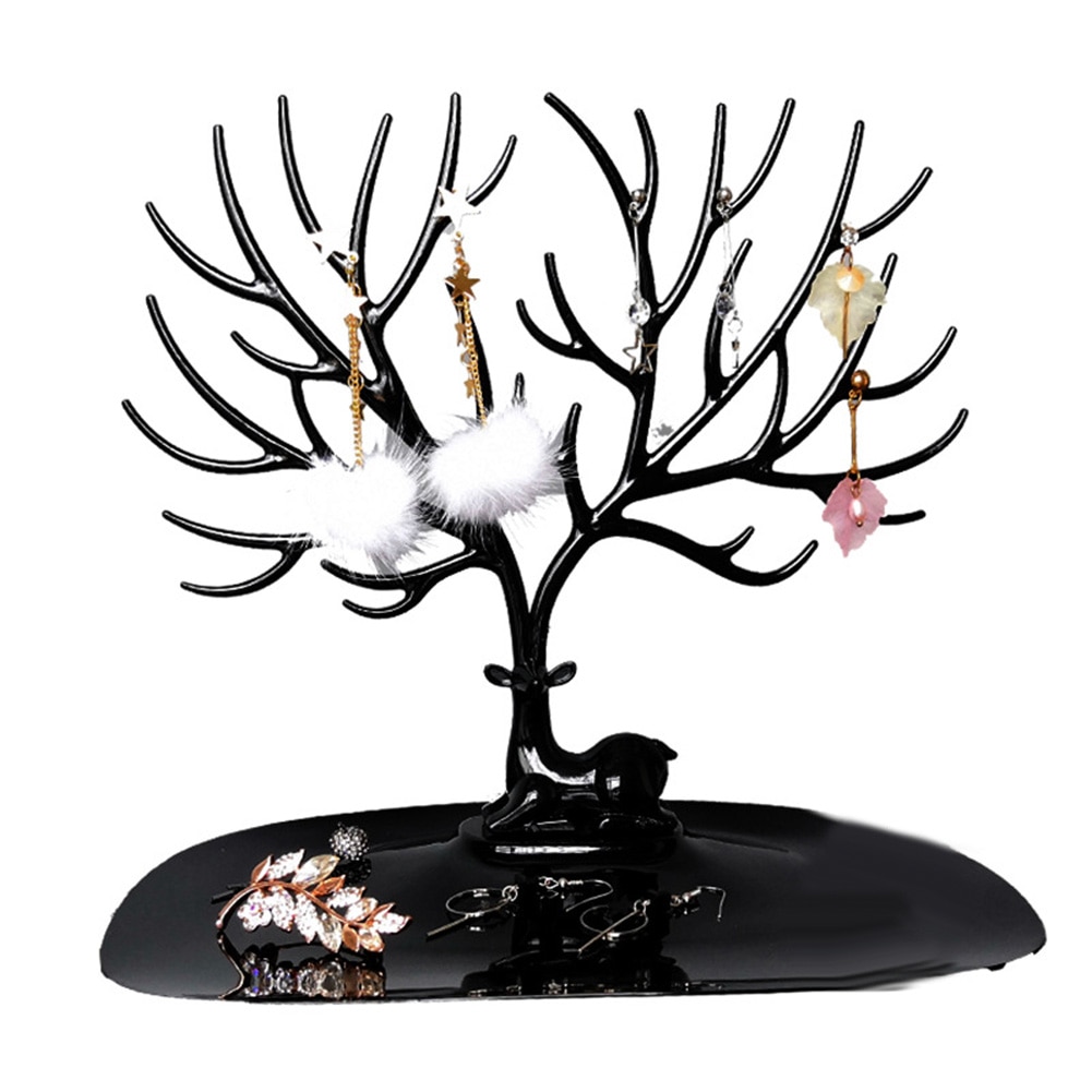 Jewelry Necklace Earrings Rings Deer Stand Display Organizer Holder Show Rack Tree Storage jewelry Organizer