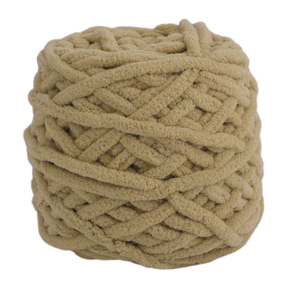 DIY Sjaal Trui Handdoek Dikke Garen 95g 7mm Diameter Breien Chunky Badstof Garen Bal Kaki Kleur