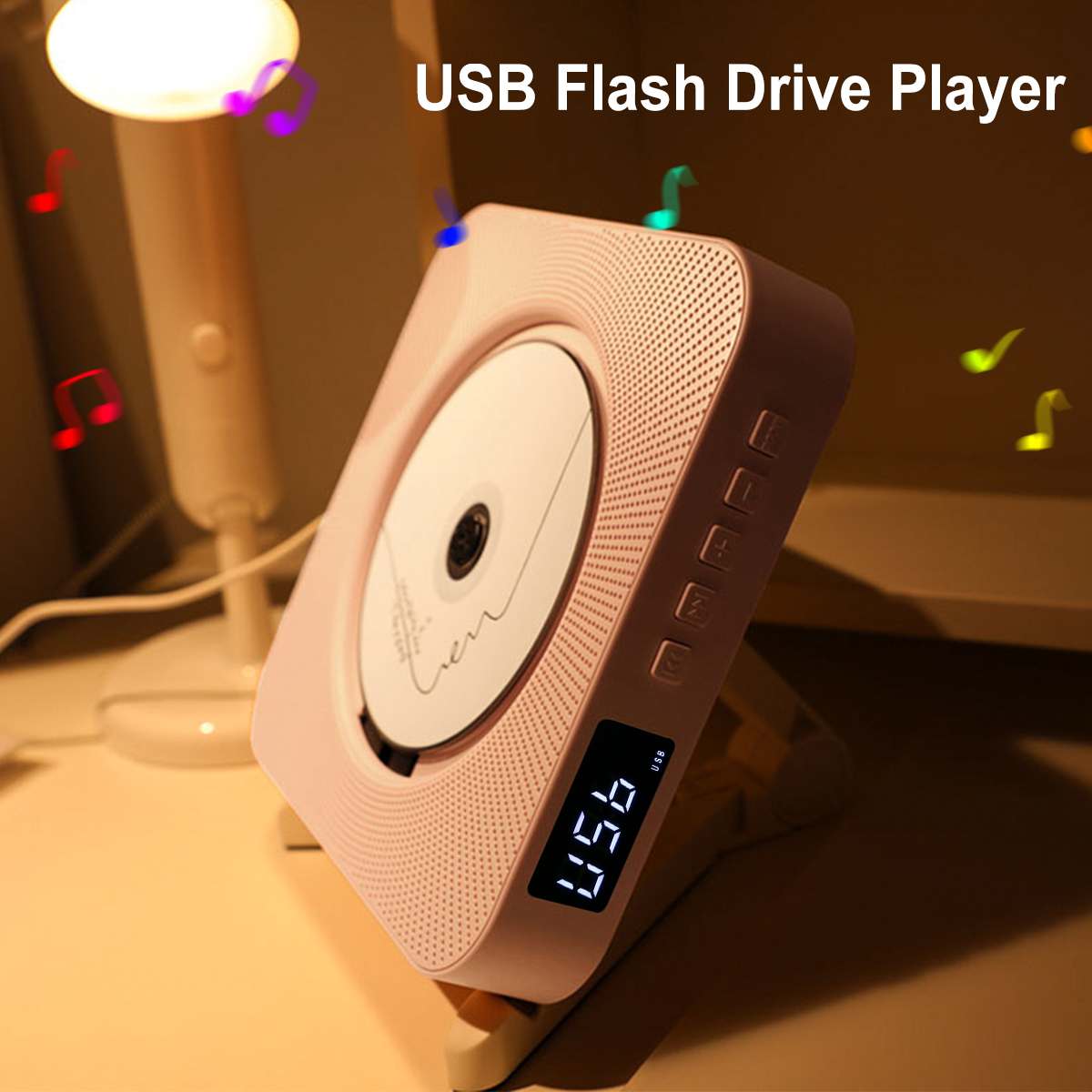 6 In 1 multifunctional Wall Mounted CD MP3 Player With Bluetooth Remote Control HiFi Music Built-in Speaker Discman Lecteur CD