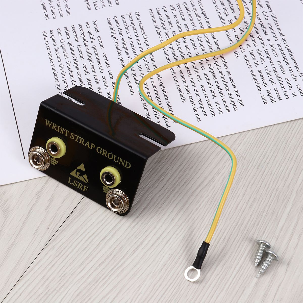 1pc ESD Ring Anti Static Electrical Socket 2 Holes Terminal Connectors Table Mats Cable Ground Socket For Wrist Strap