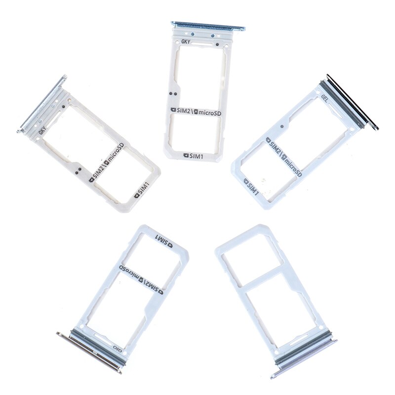1 Unidad de Soporte de tarjeta Sim Dual bandeja de ranura para Galaxy S8 S8 + ranura para tarjeta SIM Adaptador de soporte de bandeja de tarjeta SD