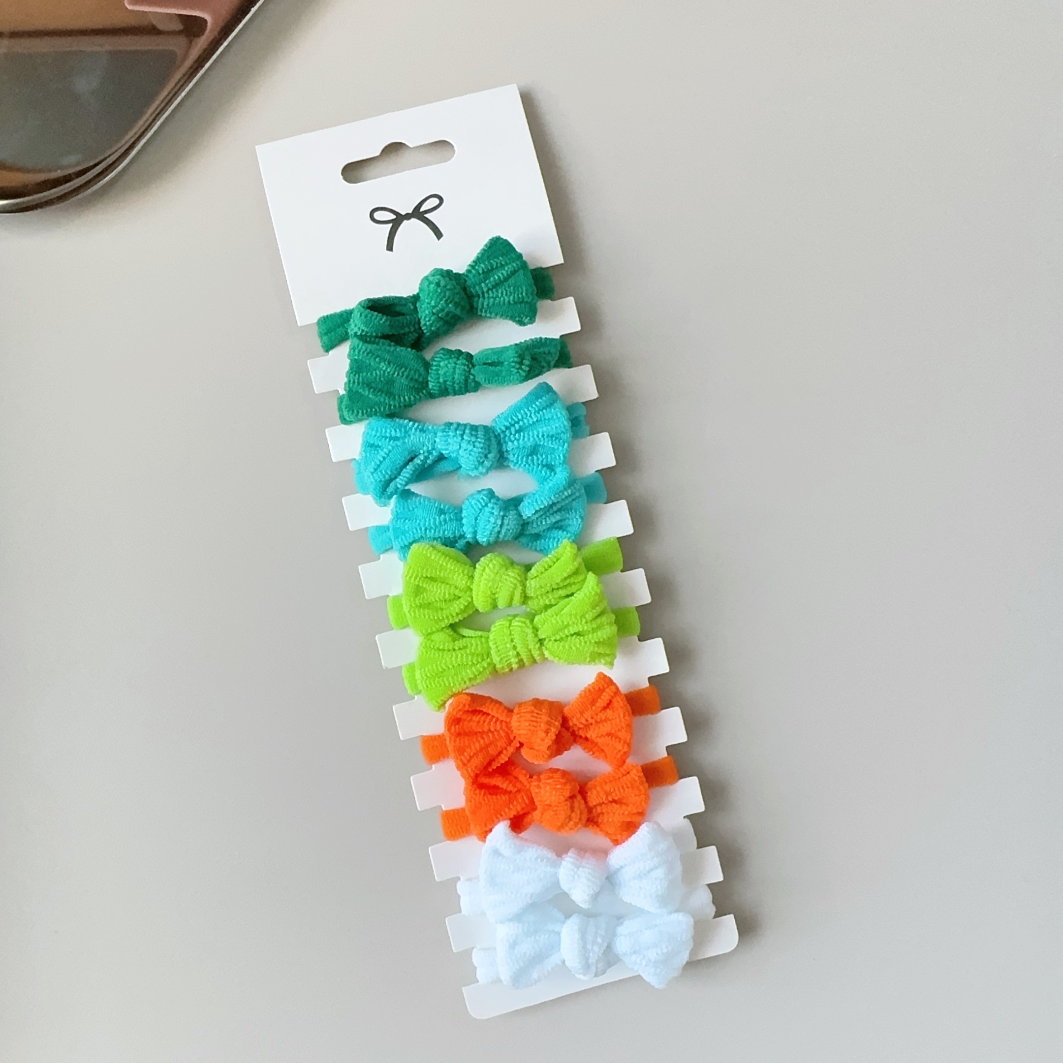 10 Uds. De lazos de 3 estilos, banda de goma elástica para el cabello, lazos para el cabello, cinta, coleta, accesorios para el cabello de grogrén, bandas para la cabeza para niña para niños: Amarillo claro