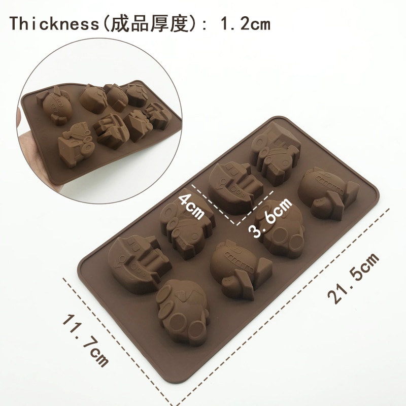 Tegneserie bil transport køkken bageform silikone kage dekorationsværktøj dyr fondant løve dyr chokolade forme gør det selv: 7179