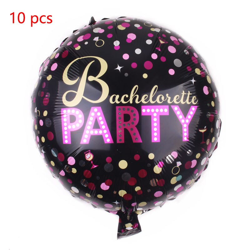 Bachelorette Hen Party Photo Booth Props DIY Kits Girls Night Out Wedding Bridal Shower Decorations Game Photo Shoot Favor: 10pcs balloons A