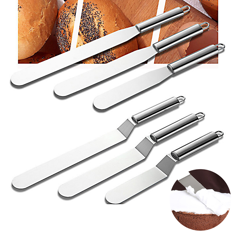 6/8/10 Inch Stainless Steel Cream Icing Frosting Spatula Utensils Accessories Baking Tools For Cake DIY Cake Decorating Tools