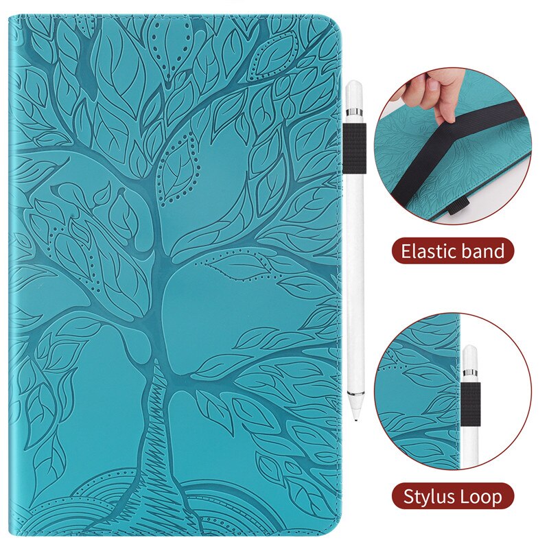 3D Tree Embossed for Huawei MediaPad Media Pad T5 10 Case Cover Flip Stand Case for Tablet Huawei MediaPad Media Pad T5 T 5 10.1