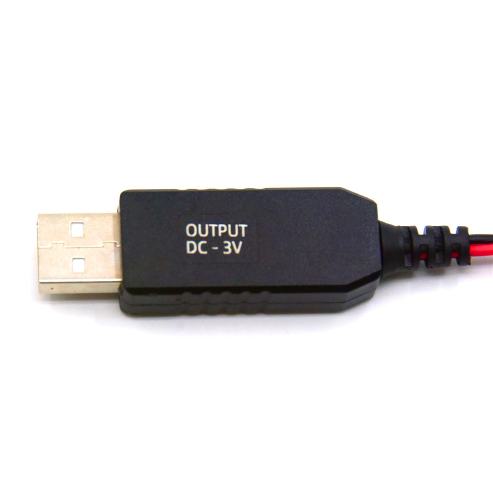 AA AAA LR3 LR6 Battery Eliminator USB 5V to 3V Clip Cable Converter Power Adapter Cord usb cable For Games Remote Control Toys