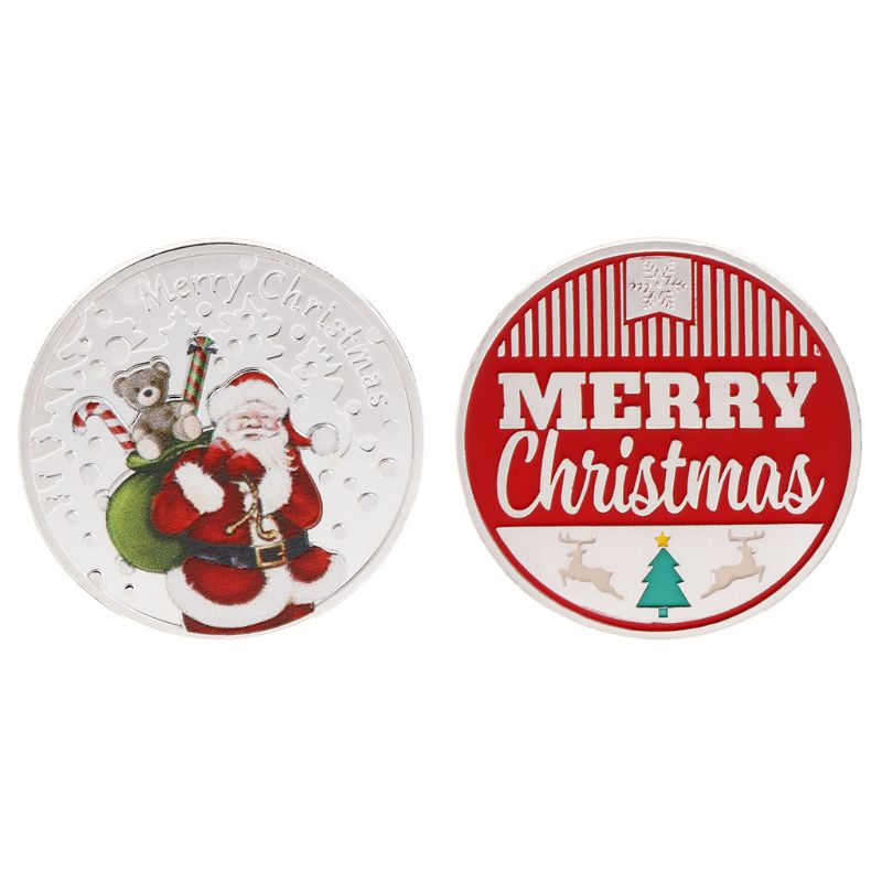 Christmas Commemorative Coin Santa Claus Souvenir Year Crafts Nov-11A: Silver