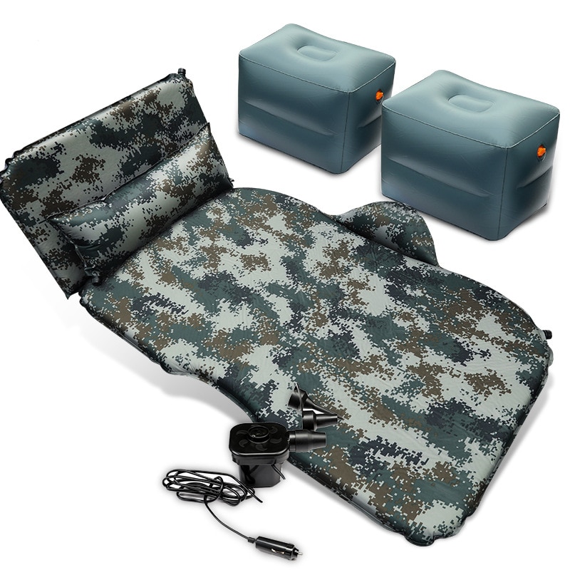 Car inflatable bed car supplies sleeping pad Rear Seat air bed travel Outdoor Car Accessories Camping Mat Cushion camping bed: Purple 
