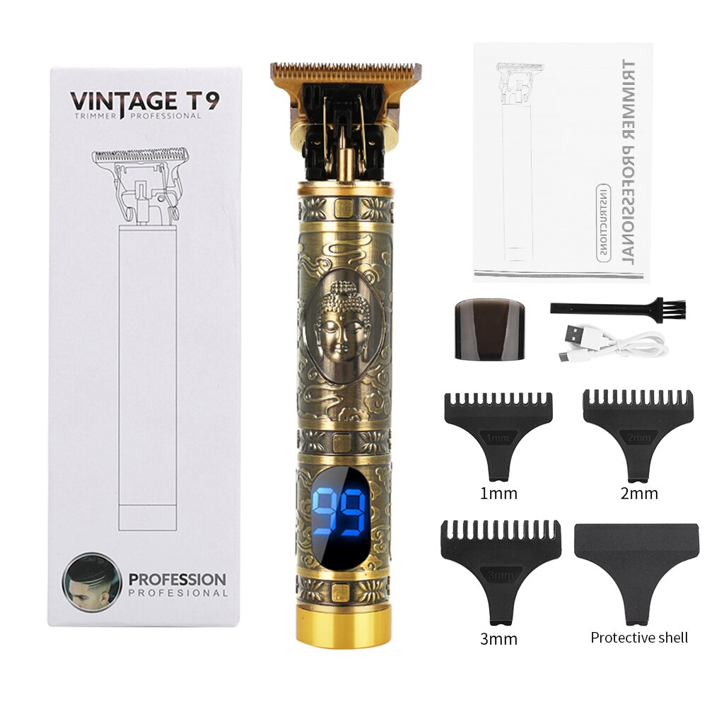 USB T9 Baldheaded Hair Clipper Electric hair trimmer Cordless Shaver Trimmer Men Barber Hair Cutting Machine: Hair Cutter 8