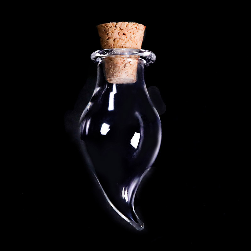 100Pcs Mini 1-2 Ml Helder Glazen Fles Kurk Kleine Drifting Wishing Flessen Diy Hangers: Donker Kaki
