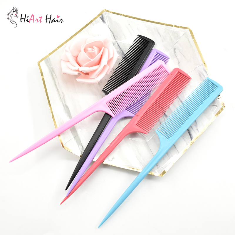 HiArt-cepillo de pelo antiestático para niña, peines de peluquería, cepillo de pelo liso, peine para coleta salón para pelo de cuidado de estilismo, 10 Uds.