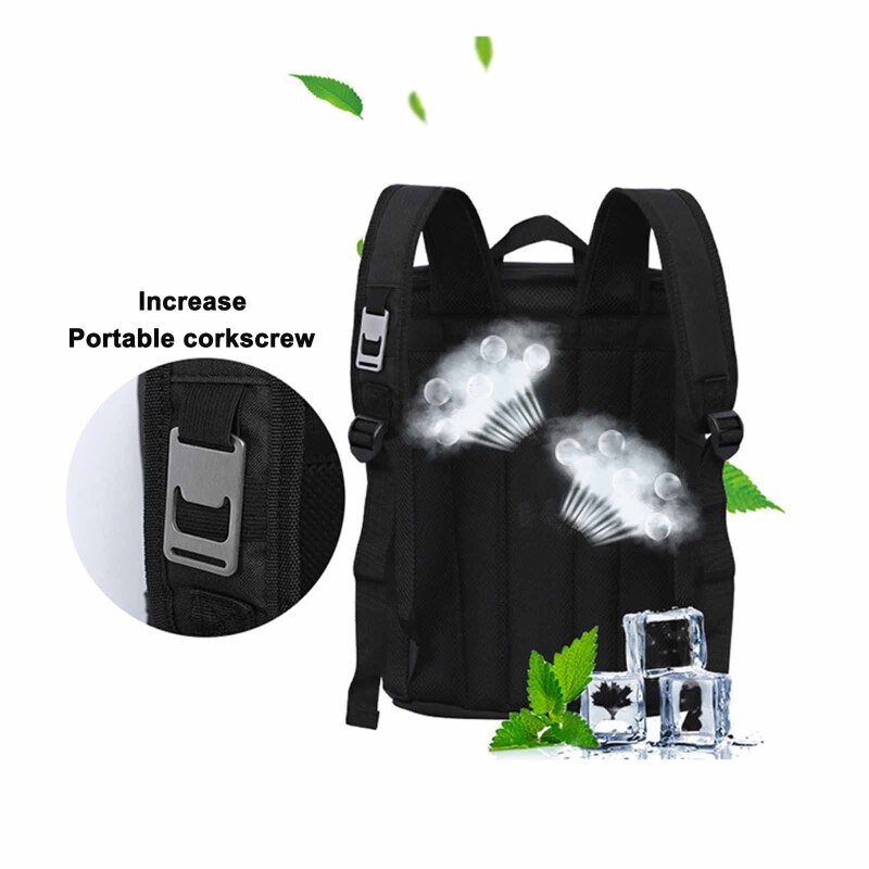 Youngoa Cooler Bag Rugzak, 30L Geïsoleerde Waterdichte Wijn/Bier Koeltas, Grote Thermos Picknick Koeler Lunch Tas Rugzak voor Reizen/Strand/Wandelen/Camping YG035 Groen