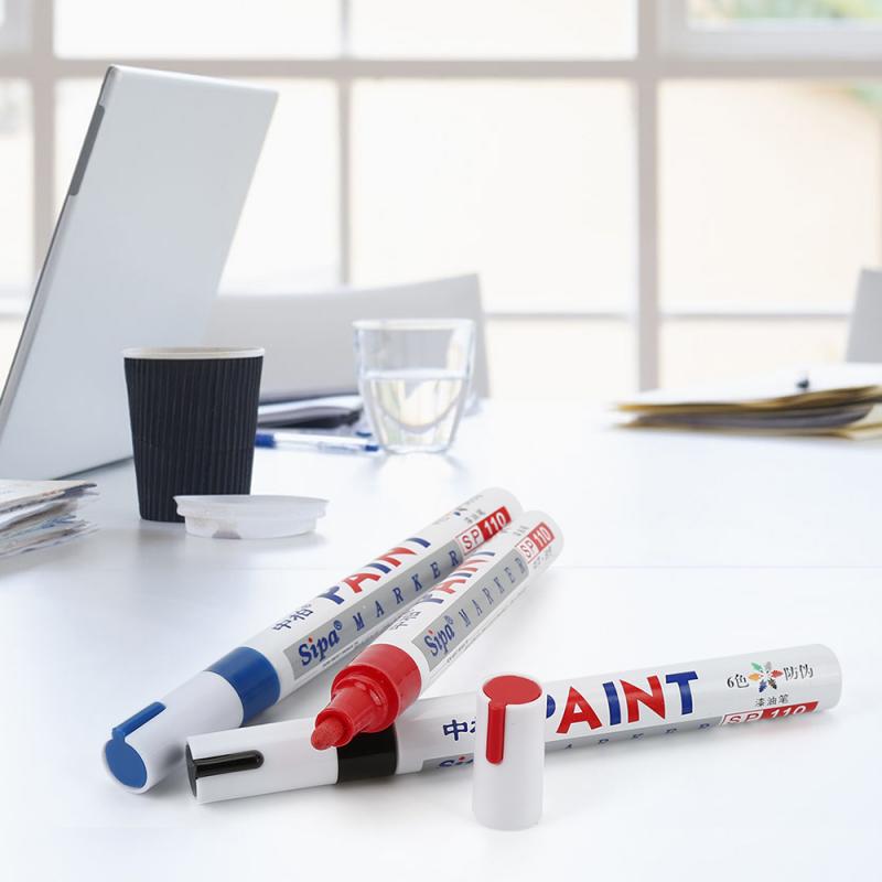 12Colors Waterproof Car Tyre Permanent Signature Pen Oily Marker Pen Car Tire Tread Environmental Tire Pen Lacquer Oil Pen TSLM1
