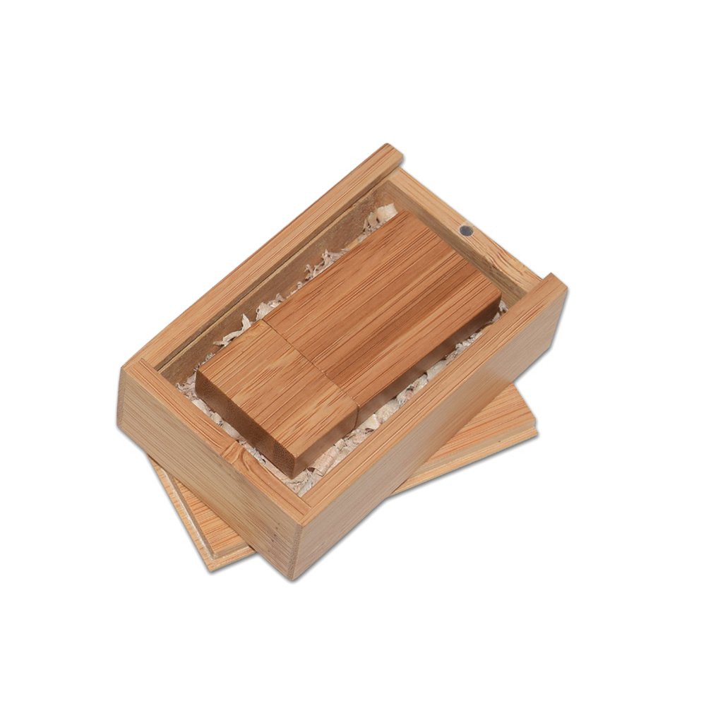 Wooden USB + Box Flash Drive Flash Disk Pendrive 4GB 8GB 16GB 32GB 64GB 128GB Memory Stick Photography: green / 32 GB