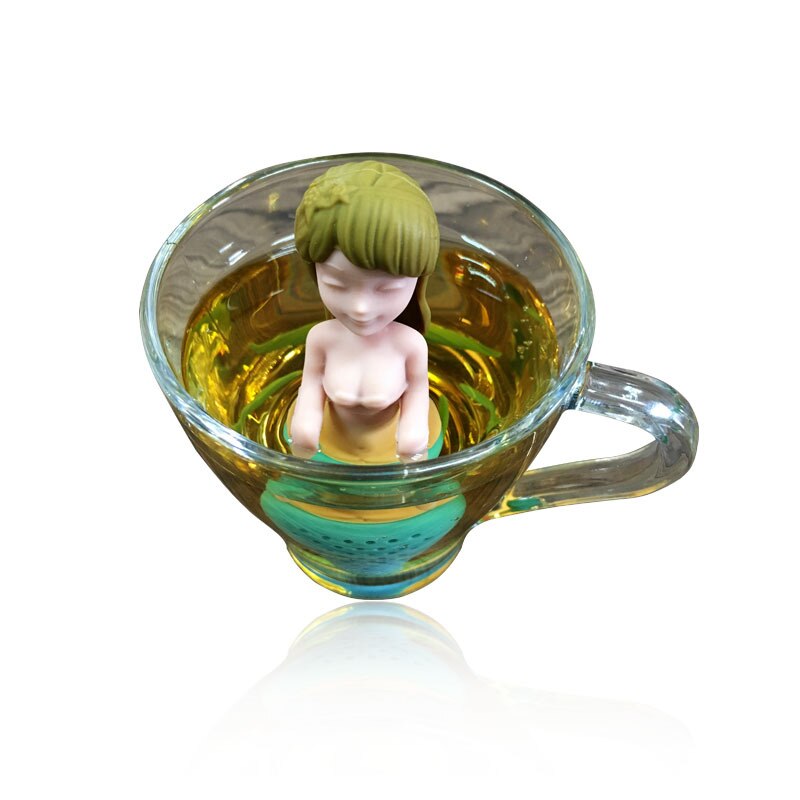 Neue sexy Meerjungfrau Tee Sieb Tee Filter Silikon Kreative Meerjungfrau Tee-ei Tee Hersteller Tee Leck Tee-einstellen Küche Zubehör