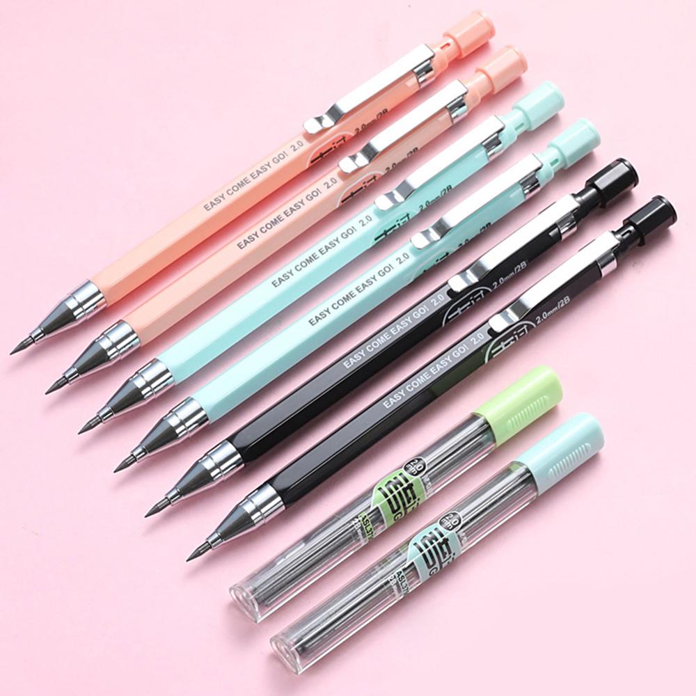 2.0mm Candy Color Mechanical Pencil Drawing Writing 2B Propelling Pencils for Kids Girl School Supplies Learning Stationery