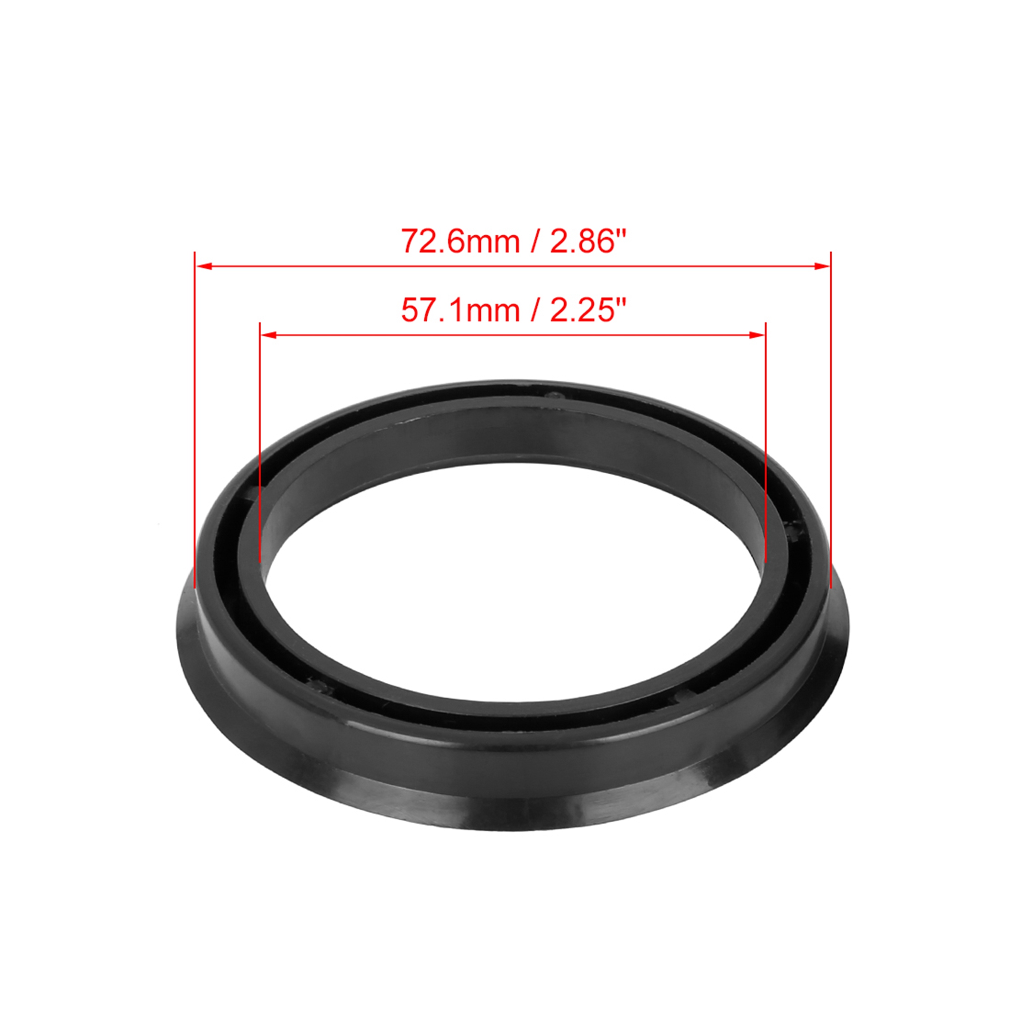 X AUTOHAUX 4 Anelli Centraggio Mozzo In Plastica - 66,6mm / 57,1mm - Gialli - 2
