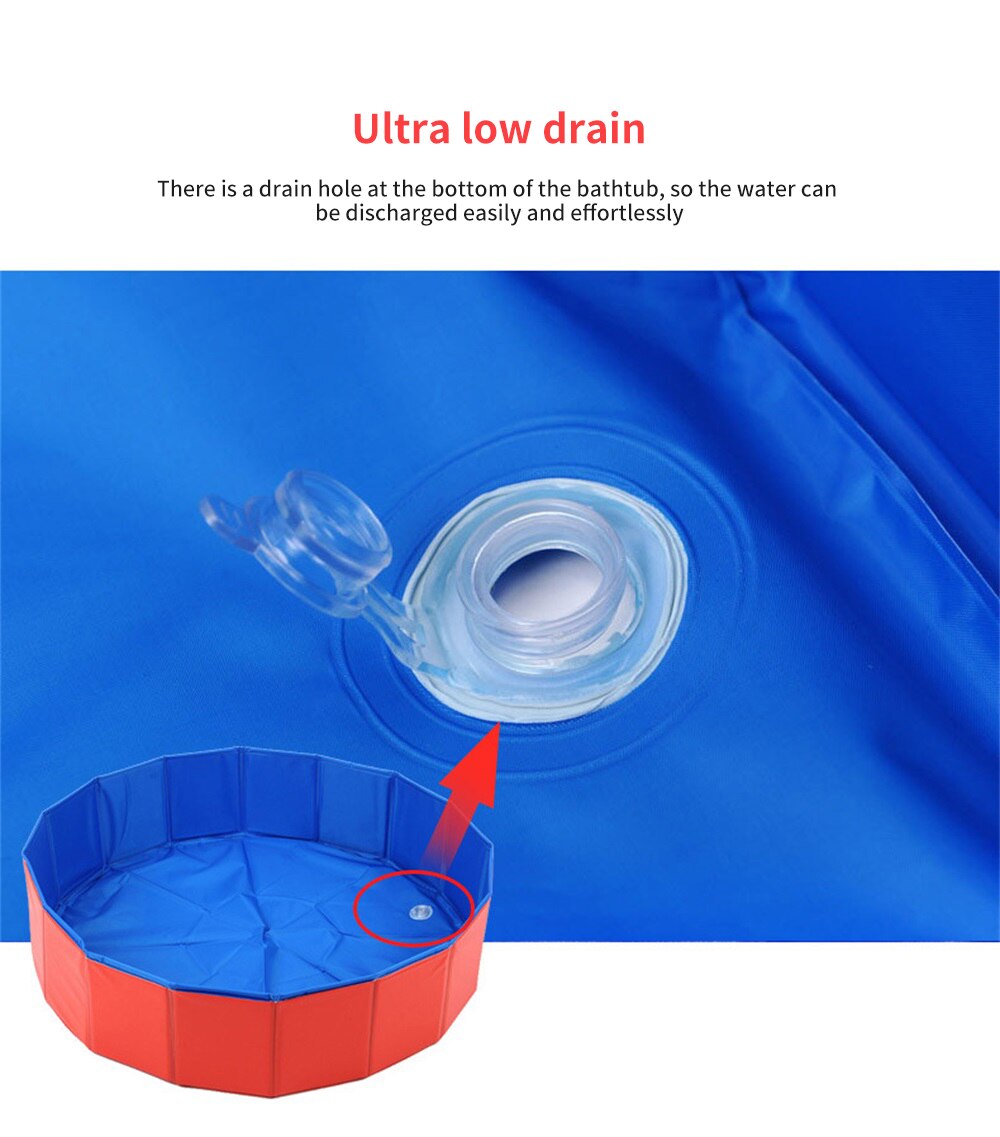 Portable Dog Swimming Pool Foldable Pet Dog Bath Pool Pet Bath Swimming Tub Collapsible Pet Bathing Tub for Dogs Cats Pet Shower