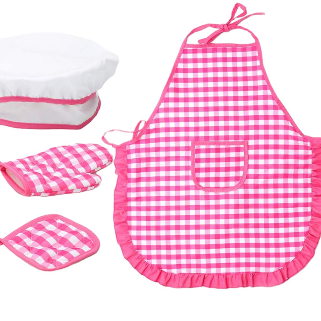 Kids Kitchen Pretend Play Set - Including Apron&Chef Hat & Cookware Utensils
