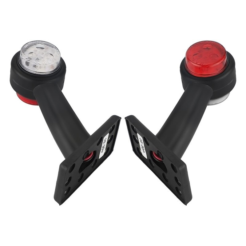 Luz Led de posición lateral para camión luces de coche de 12V y 24V, brillo de 20cm, Bombilla de Led blanca, luces DRL para camiones, luz de advertencia para remolque 2x