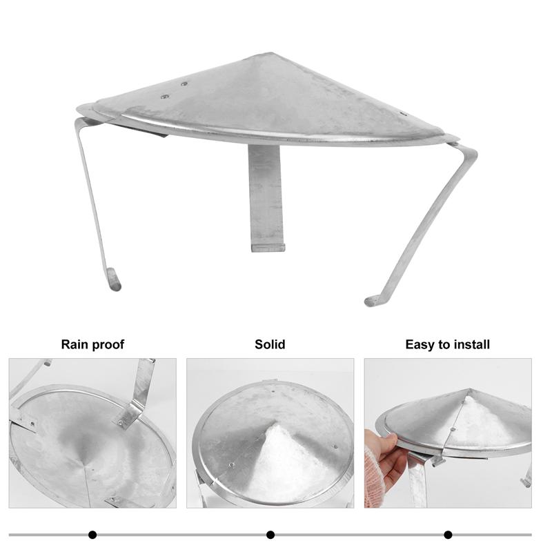 1Pc Stainless Steel Chimney Rainproof Cap Chimney Cover Rain Cover Exhaust Pipe Cap for Protection Home Garden