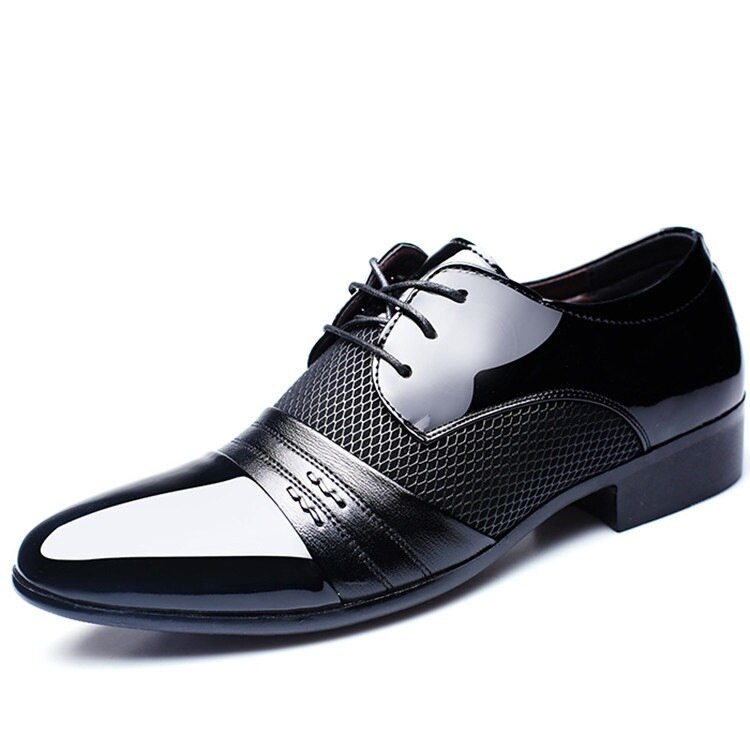 Chaussures plates respirantes pour hommes, chaussures de mariage à bout pointu, nouvelle: 1 / 11