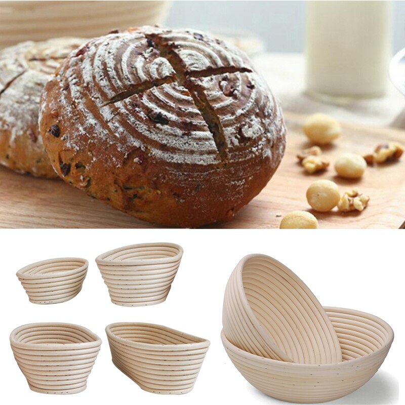 Brød opbevaring flet kurv gæring rattan kurv rund ovil brød baguette dej land hævning bageværktøj