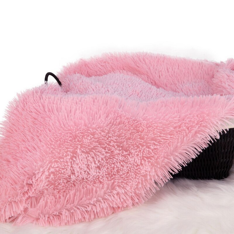 Pasgeboren Baby Faux Fur Foto Prop Deken Baby Slapen Inbakeren Dekens: Roze